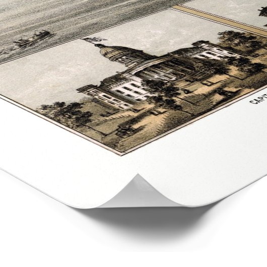 Poster Madison, WI Panoramic Map - 1867 (Coin)