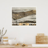 Poster Madison, WI Panoramic Map - 1867 (Cuisine)