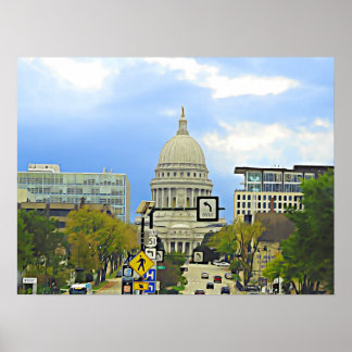 Poster Madison Wisconsin, Art numérique, Wall Art