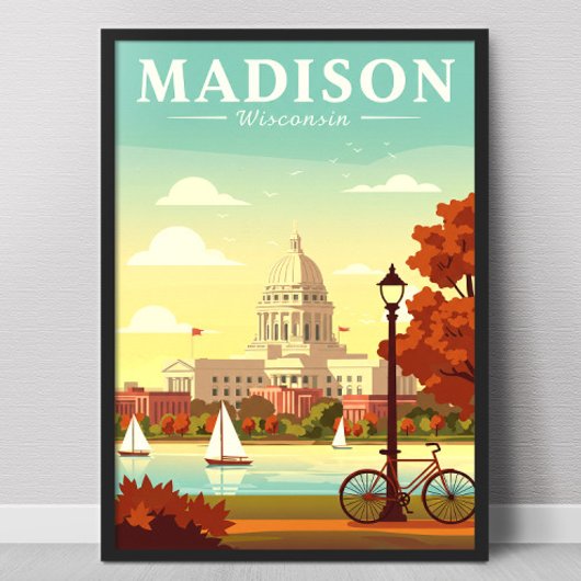 Poster Madison Wisconsin vintage