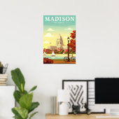 Poster Madison Wisconsin vintage (Bureau à domicile)
