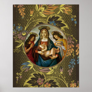 Poster Madone à l'Enfant de Botticelli