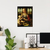 Poster Madone au vase de Léonard de Vinci (Bureau à domicile)