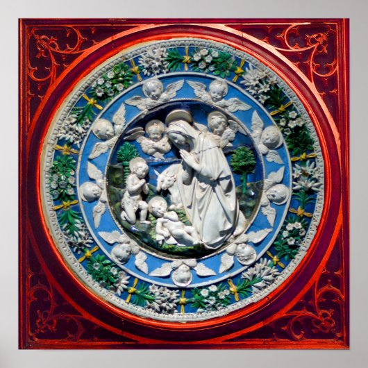POSTER MADONE AVEC ENFANT ET ANGES (Devant)