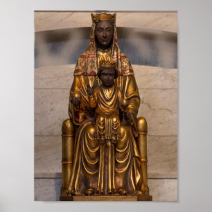 Poster Madone de Montserrat Vierge noire Vierge Marie