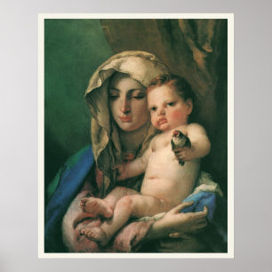 Poster Madone du Chardonneret par Tiepolo, Art Vintage