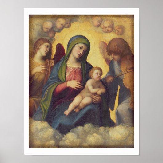 Poster Madonna and Child and child in Glory, c.1520 (oil (Devant)