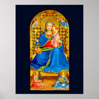 Poster Madonna and Child Holiday Christmas postcard