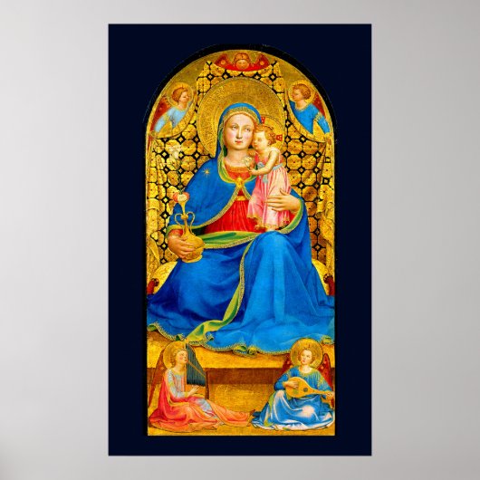 Poster Madonna and Child Holiday Christmas postcard Poste (Devant)