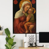Poster Madonna and Child, Jacopo Bellini (1450) (Bureau à domicile)