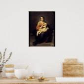 Poster Madonna and Child - Virgin Mary - Murillo (Cuisine)