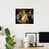 Poster Madonna and Child with Saints John, Anna and Rocco (Bureau à domicile)