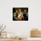 Poster Madonna and Child with Saints John, Anna and Rocco (Cuisine)