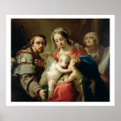 Poster Madonna and Child with Saints John, Anna and Rocco (Devant)