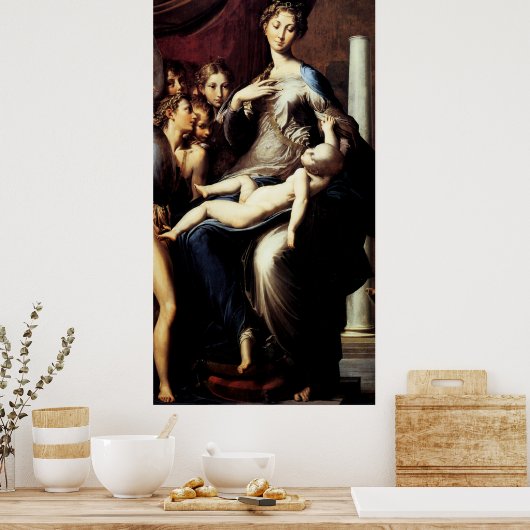 Poster Madonna au long cou par Parmigiano (Cuisine)