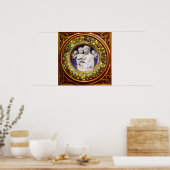 POSTER MADONNA AVEC ENFANT, ANGES RENAISSANCE FLORALE COU (Cuisine)