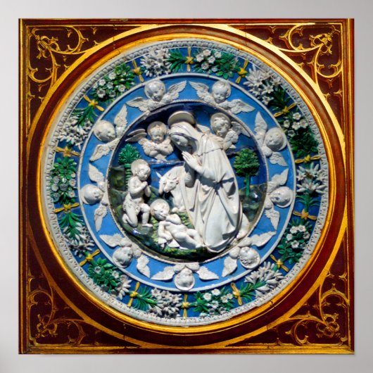 POSTER MADONNA AVEC ENFANT ET ANGELS (Devant)