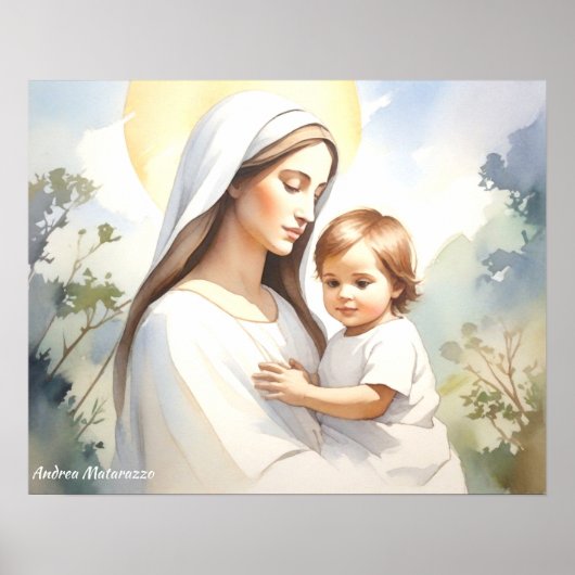 Poster Madonna avec l'enfant Jésus (Devant)
