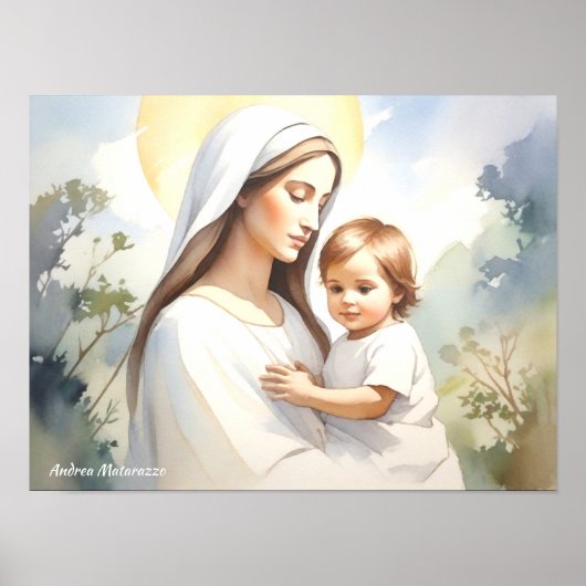 Poster Madonna avec l'enfant Jésus (Devant)