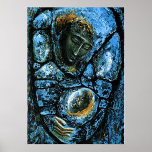 Poster Madonna bleu
