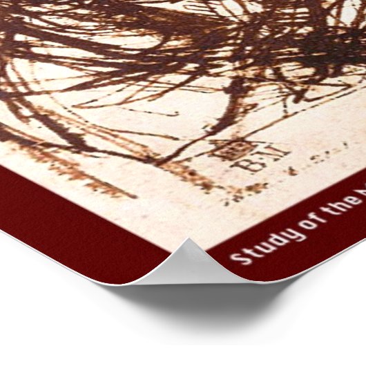 Poster: Madonna & Christus kind houdt een kat vast Poster (Hoek)