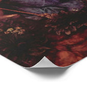 Poster Madonna dans la grotte rocheuse de Léonard de Vinc (Coin)