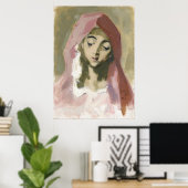 Poster Madonna de la Charité, Helene Schjerfbeck (Bureau à domicile)