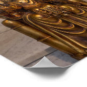 Poster Madonna de Montserrat Noir Vierge Marie (Coin)