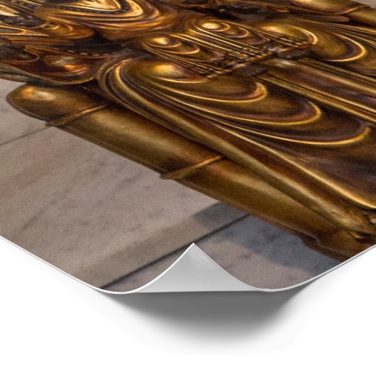 Poster Madonna de Montserrat Noir Vierge Marie (Coin)