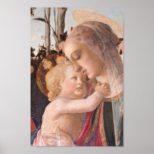 Poster Madonna del Magnificat tenant le bébé Jésus