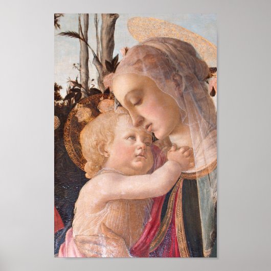 Poster Madonna del Magnificat tenant le bébé Jésus (Devant)