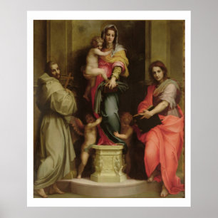 Poster Madonna des harpies, 1517 (huile sur le panneau)