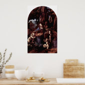 Poster Madonna des Rochers par Léonard de Vinci (Cuisine)