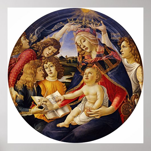 Poster Madonna du Magnificat par Botticelli (Devant)