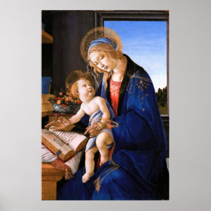 Poster Madonna enseigne à l'enfant Jesus Sandro Botticell