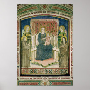 Poster Madonna Enthronée de saint François d'Assise