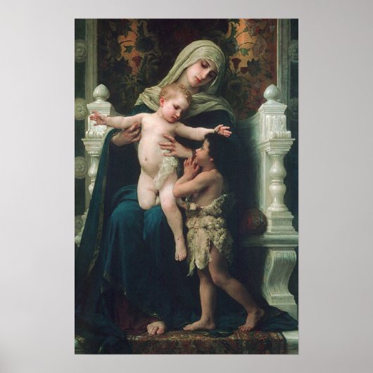 Poster Madonna et enfant avec Jean Baptiste (Devant)