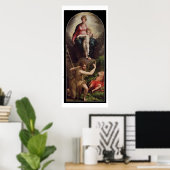 Poster Madonna et Enfant avec Saint Jean et Saint Jérôme, (Bureau à domicile)