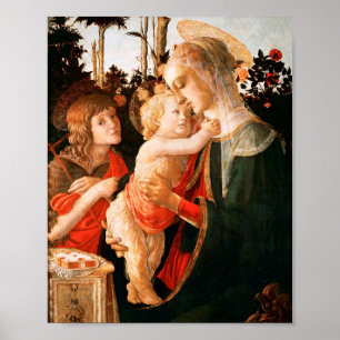 Poster Madonna et Enfant avec Saint Jean le Baptiste