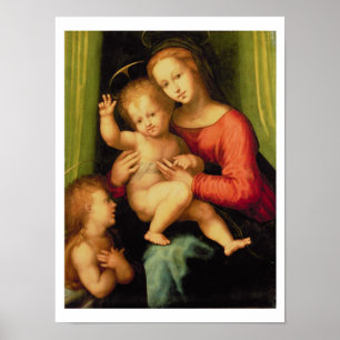Poster Madonna et Enfant avec St. John