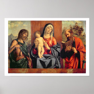 Poster Madonna et enfant avec St John le baptiste et St