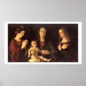 Poster Madonna et Enfant avec St. Mary Magdalene et St. (Devant)