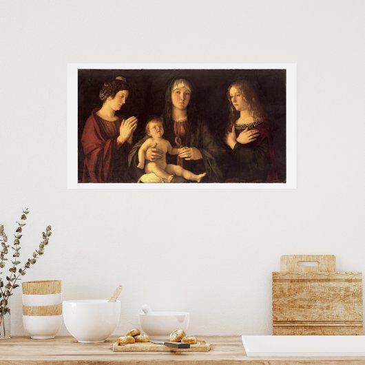 Poster Madonna et Enfant avec St. Mary Magdalene et St. (Cuisine)
