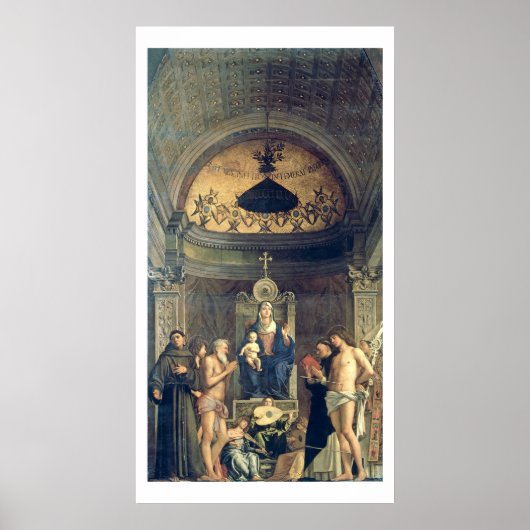 Poster Madonna et Enfant Enthroné entre SS. Francis, J (Devant)