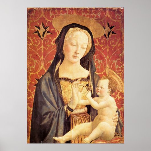 Poster Madonna et Enfant - Veneziano - c1432 (Devant)