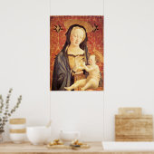 Poster Madonna et Enfant - Veneziano - c1432 (Cuisine)