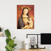 Poster Madonna et Enfant - Veneziano - c1432 (Bureau à domicile)