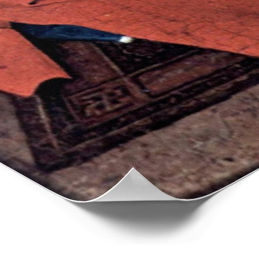 Poster Madonna et lecture enfant par Jan van Eyck (Coin)