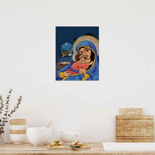 Poster Madonna et l'enfant (Cuisine)