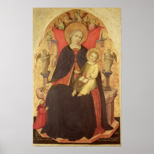 Poster Madonna et l'enfant avec le donateur Vulciano